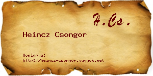 Heincz Csongor névjegykártya