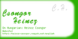 csongor heincz business card